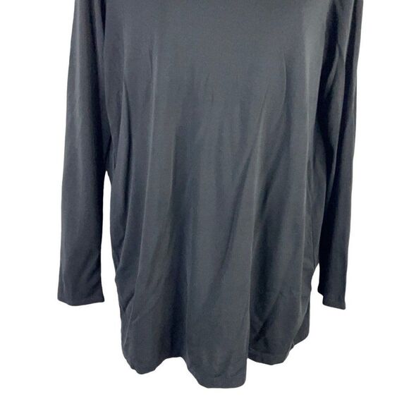 Eileen Fisher Blouse Women's Small Silk Turtle Neck Long Sleeve Top Black - Picture 3 of 9